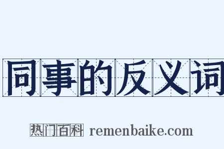 同事的反义词是什么意思的图片